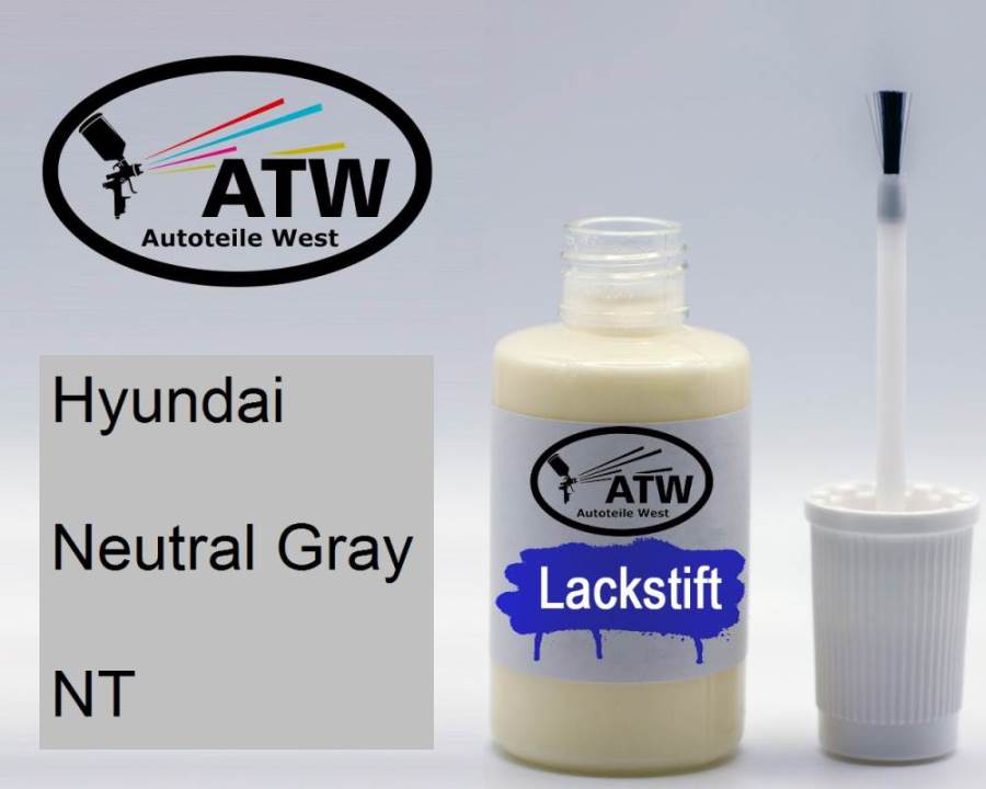 Hyundai, Neutral Gray, NT: 20ml Lackstift, von ATW Autoteile West.